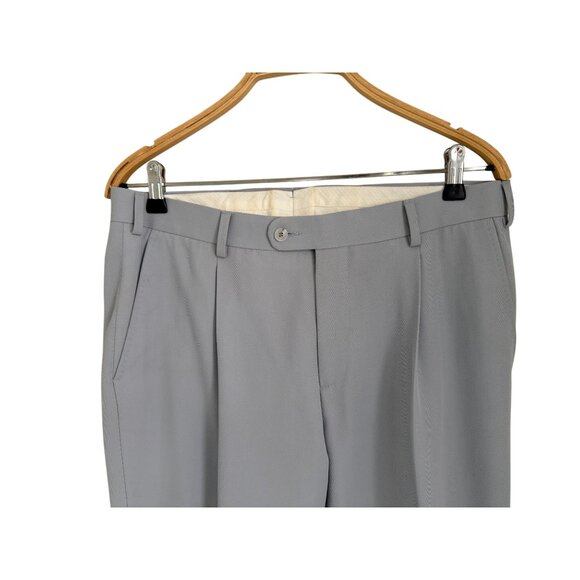 Suitsupply Breska Mens Light Gray Wool Blend Dress Pants Size 50 Flat Front Plea - Picture 2 of 6